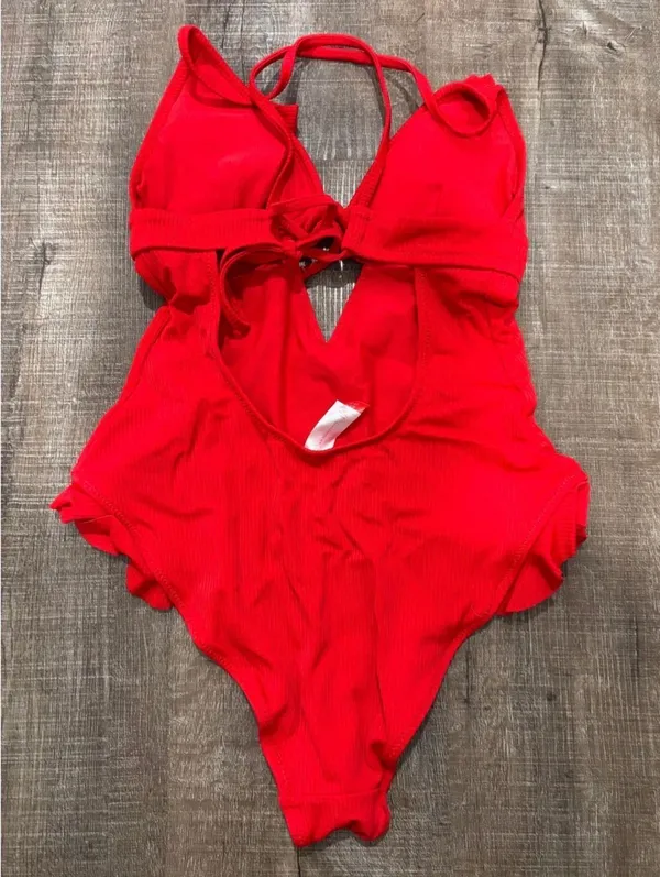 Red One Piece Swimsuit - Image 2