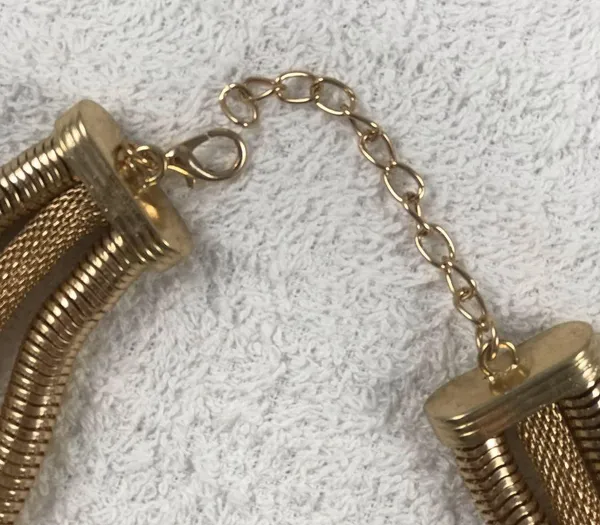3 Gold link cleopatra Choker Necklace - Image 3