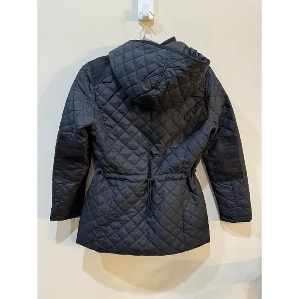 Lauren Ralph Lauren Quilted Hooded Anorak Coat Black Size Petite XS Hooded - Image 5