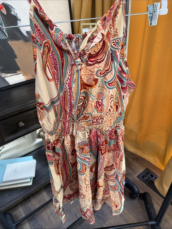 Paisley Print Sleeveless Jumpsuit in Multi - Image 2