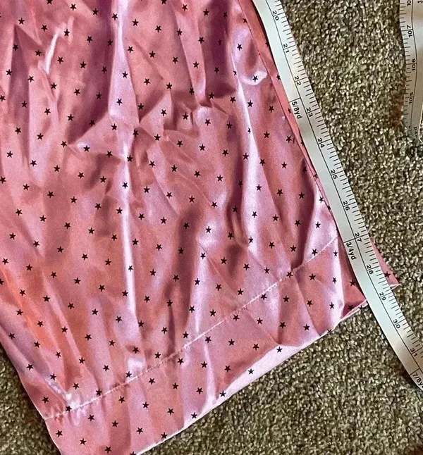 Victorias Secret Pink PJ set. Long sleeve, long pants. Pink with black stars 2x - Image 8
