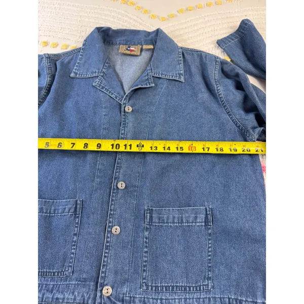 Dont Mess With Texas‎ Denim Fringe Maxi Dress and Jacket Set Blue Medium Vintage - Image 6