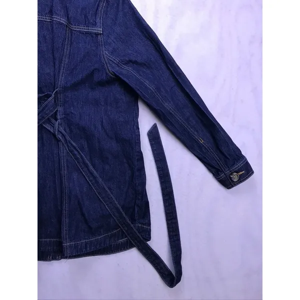 Cabi‎ Denim Jacket Womens XL Blue Belted Button Front Chore Coat Classic - Image 11
