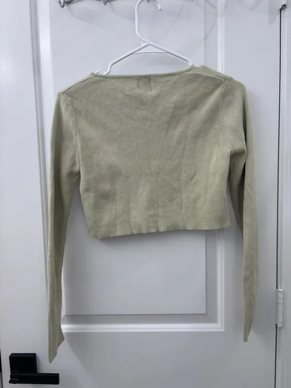 Princess Polly cropped button up sweater - Image 5