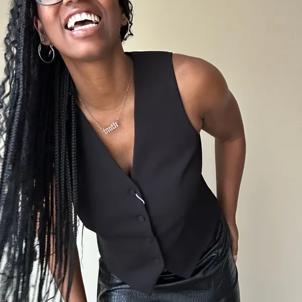 Mango Black Vest Size Large - Image 2
