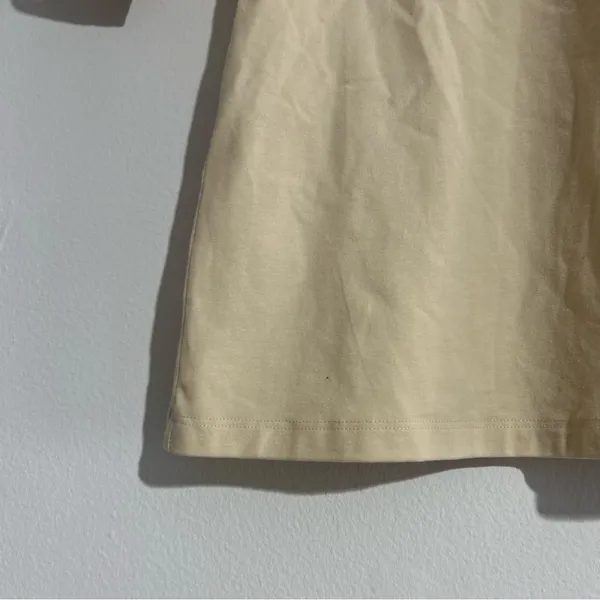 Anthropologie Short Sleeve Brocade Embossed Ruffle Tee Large Office Work Boho - Image 2