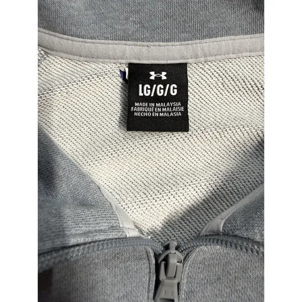 Under Armour Women’s Rival Fleece 1/4 Zip Pullover Sweatshirt Gray Large D29 - Image 2