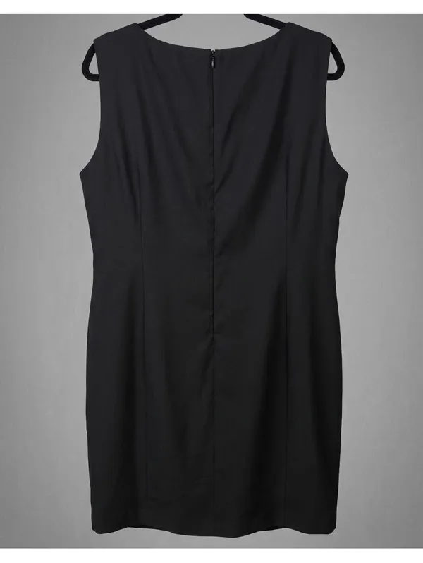 Studio I Black Pleated Sheath Dress Sleeveless Office Business Plus Size 24W - Image 2