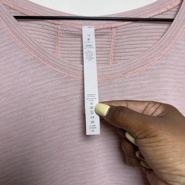 Lululemon Women Top 16 Pink Swiftly Breathe Short Sleeve Relaxed Fit Tee - Image 3