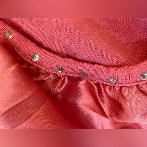 Guess Y2K Vintage Pink Zip Up Hoodie with Rhinestones Silky Pockets Size S‎ - Image 5