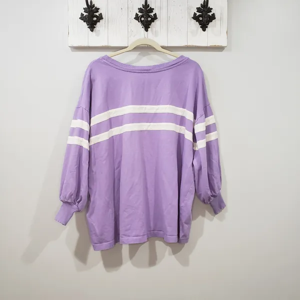 Free People FP Movement Post Up Layer Sweatshirt Summer Lilac Size S EUC - Image 2