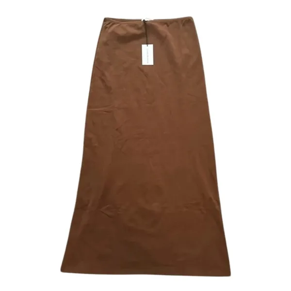 NWT WeWoreWhat Pullon Elastic Waist Jersey Lightweight Midi Skirt S Saddle Brown - Image 11