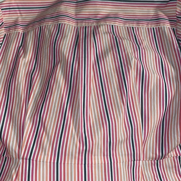 Calvin Klein Women's Pink Multi Color Long Sleeve Button Down Dress Size 10 - Image 4