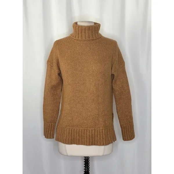 EVERLANE The Cloud Turtleneck Sweater Wool Alpaca‎ Heathered Chai Small - Image 2