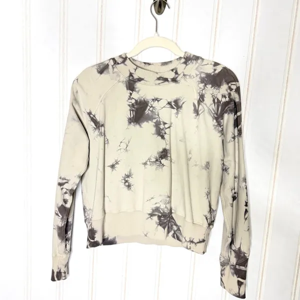 Lululemon Ready to Roll Crew Shibori Dove Grey Cement Grey Sweatshirt XS/S 612 - Image 4