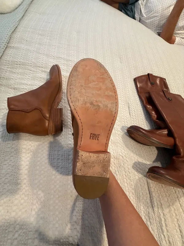 Frye Women's Brown Leather Ankle Boots Size 8.5 B - Image 6