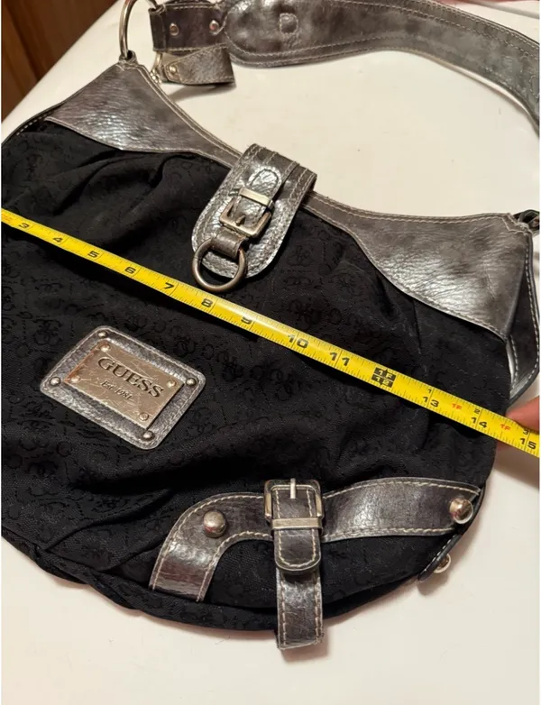 Y2K Guess Black Shoulder Bag Vintage - Image 13