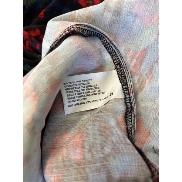 Rachel Comey‎ for Target Black Red Floral Rayon Blend Dress Size 2 - Image 7