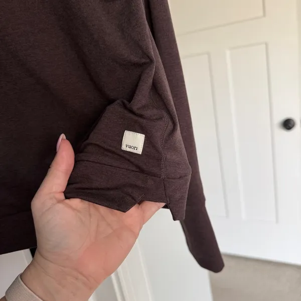 Vuori Halo‎ Essential Hoodie Brown Pullover stretch - Image 3