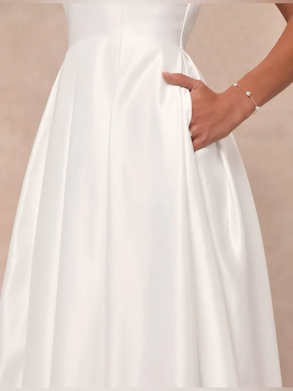 LULU’S Extraordinary Vow White Off-the-Shoulder Maxi Dress with Pockets - Image 9