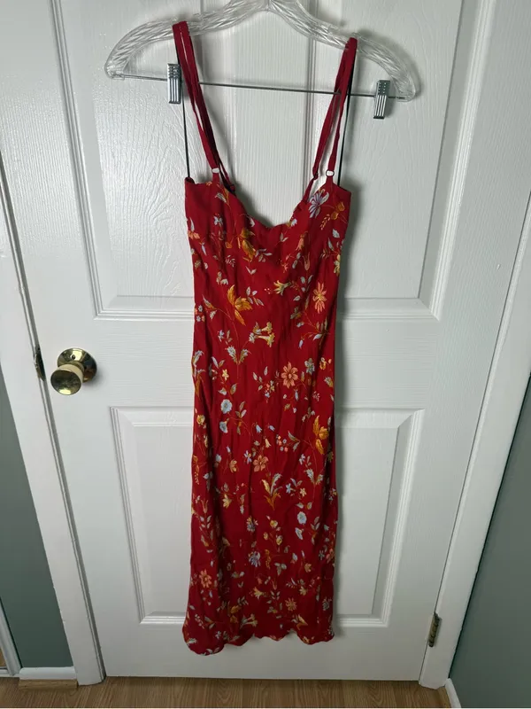 Reformation Camira Floral-Print Crepe Midi Dress in Borsa 6 - Image 5
