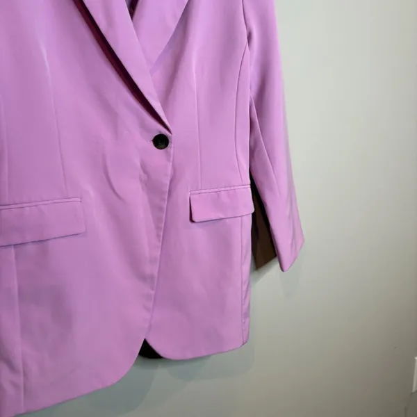 ASOS lilac asymmetrical blazer jacket - Image 2