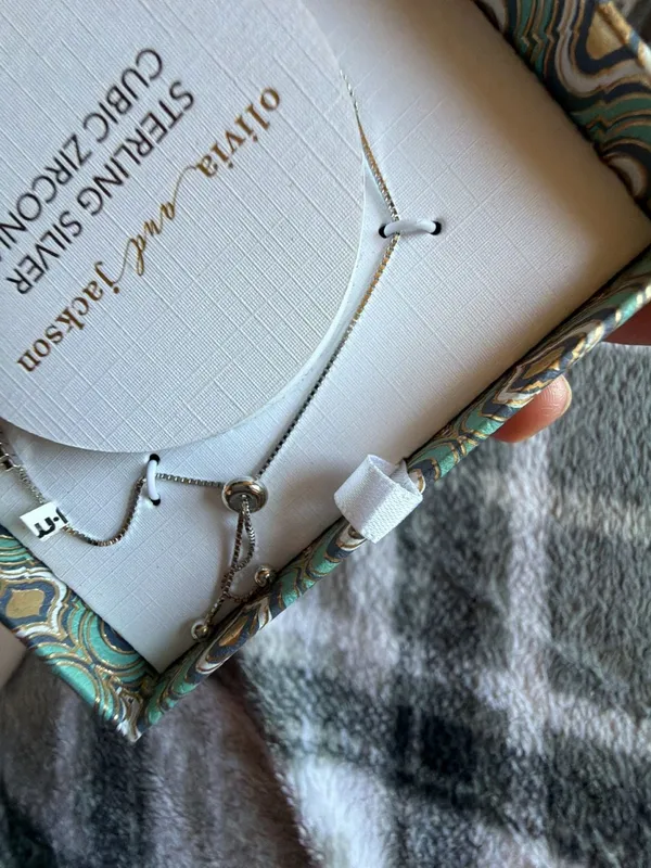 Olivia and Jackson Sterling Silver and Cubic Zirconia Adjustable Bracelet - Image 3