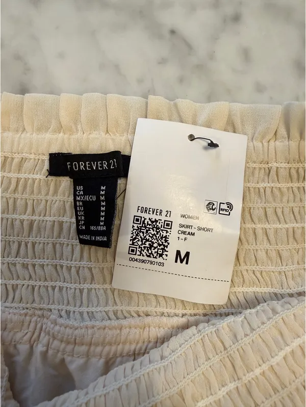 Forever 21 Cream Mini Ruffle Skirt - Image 3