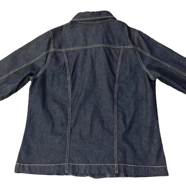 Turtle Bay New York Jean Jacket Womens L Used *Stain on Cuff - Image 6
