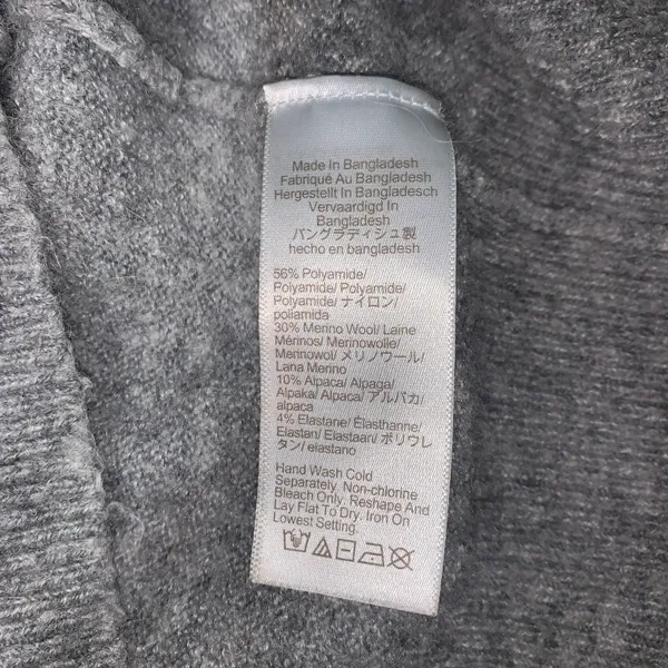 J. Crew gray fuzzy merino wool blend sweater womens size M - Image 3