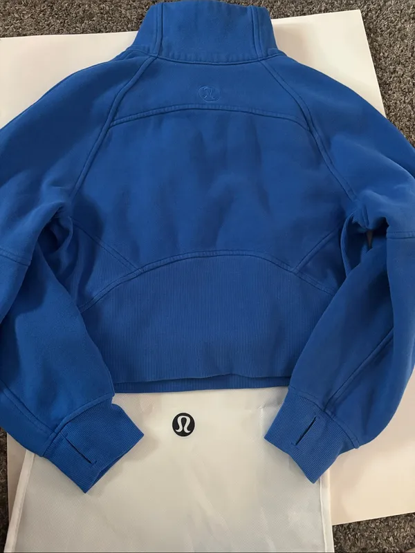 lululemon athletica Scuba Electric Blue Half-Zip Cowl Pullover - Image 3