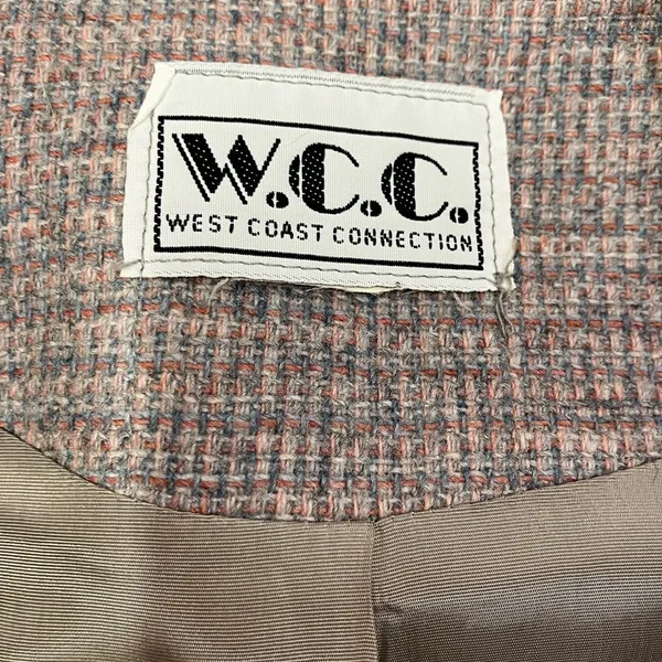 West Coast Connection Vintage Wool Blend Tweed Two Button Blazer Pockets‎ 6 - Image 9