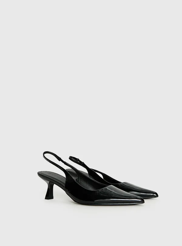 Princess Polly Billini Ayla Pointed Toe Heels Black - Image 2