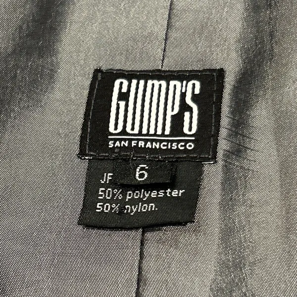 Gump's San Francisco Jacket Womens 6 Open Front Gray Long Line Pockets - Image 2