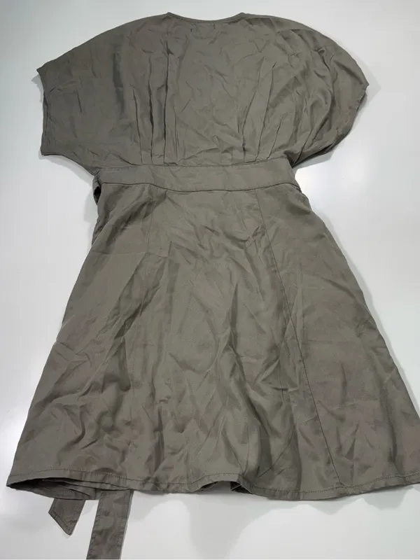 Quince 100% Lyocell Vintage Wash Tencel Button Front Dress in Olive NWOT - Image 10