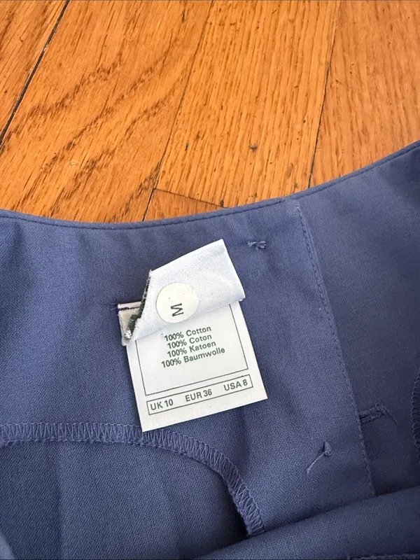 Laura Ashley Vintage v waist puff sleeve Classic Blue women's midi maxi dress 8 - Image 3