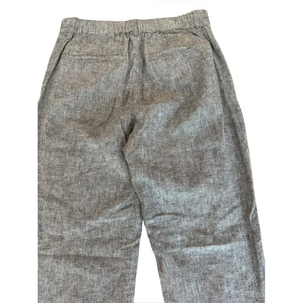 Uniqlo Linen Cotton Blend Tapered Trouser Pants Gray Womens Size XS - Image 3
