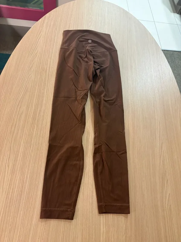Lululemon Align Ribbed High-Rise Pant 25" Size 0 Brown Neutral Classic W5FJTS - Image 2