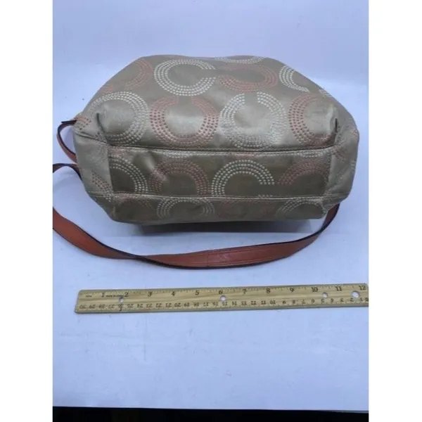Coach Classic Orangepink Fabric Cross Body Bag - Image 6