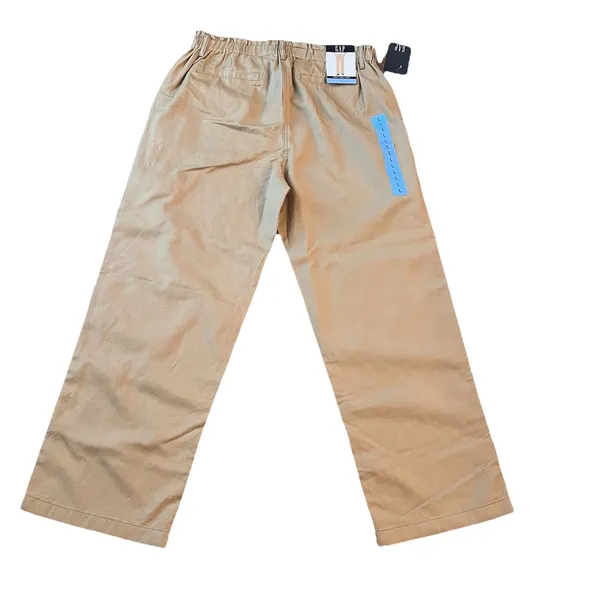 NEW Gap Women’s Twill Pants Large Wide Leg‎ Khaki Elastic Waist Pull On - Image 2