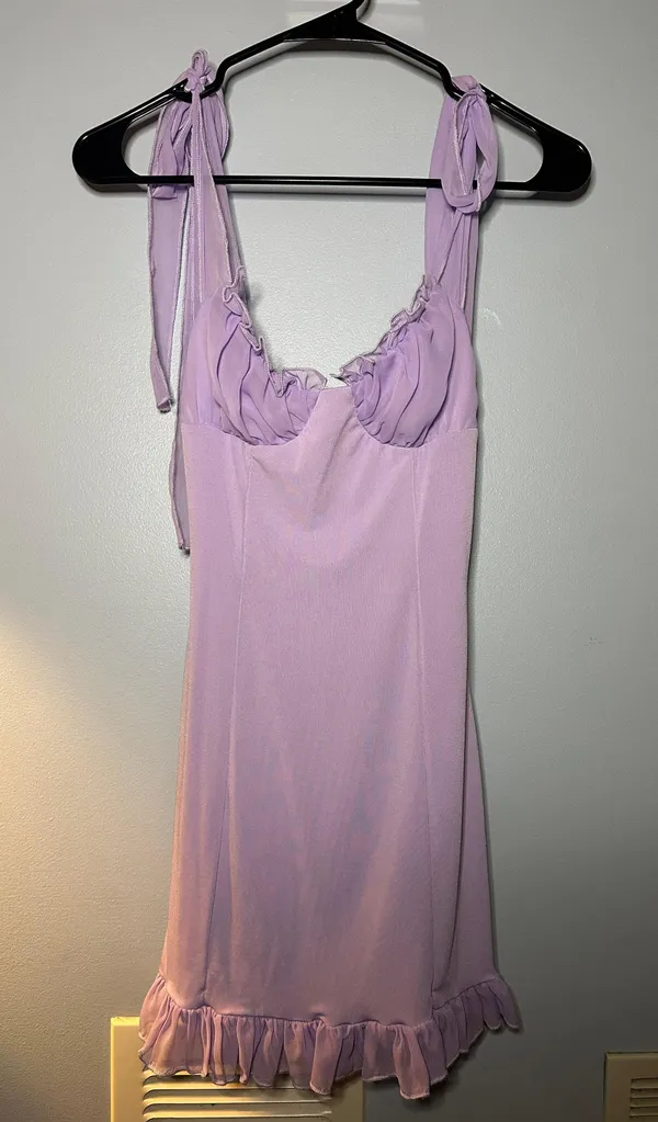 Lucy in the Sky Lavender Ruffle Dress - Image 6