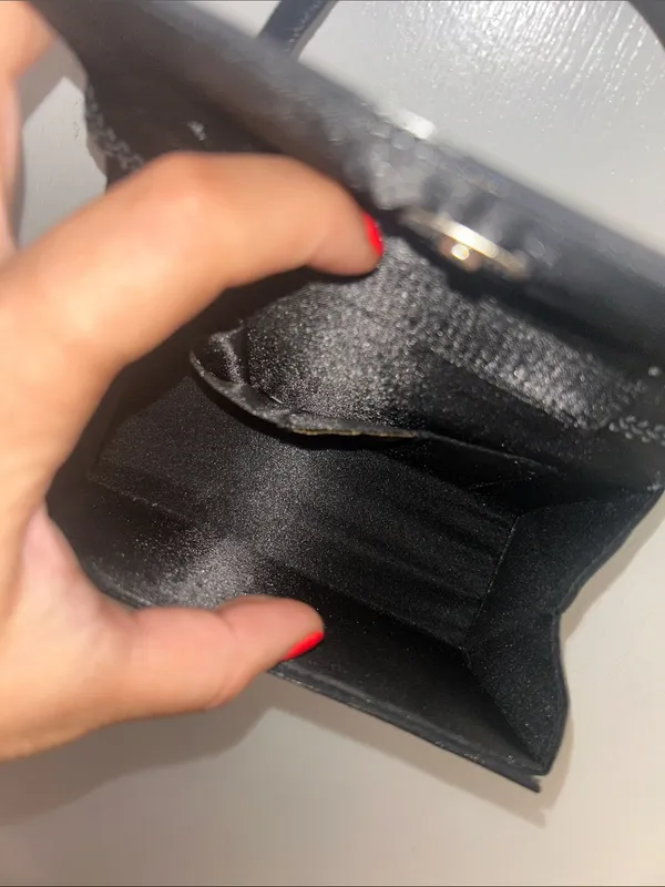 Amazon Formal Minimal Black Mini Crossbody Party Bag New - Image 4