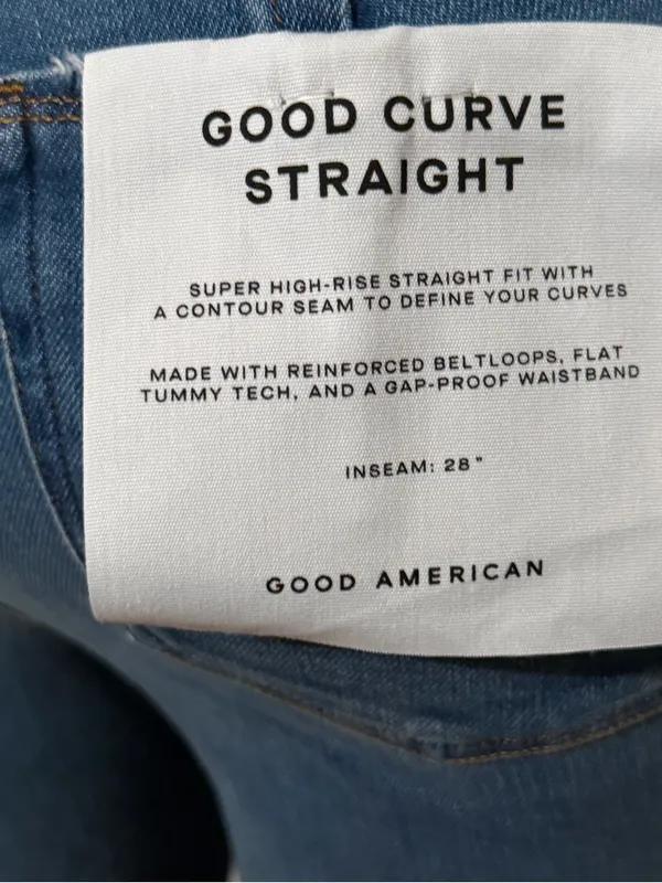 Good American good curve straight Jeans in Denim Blue - Image 4