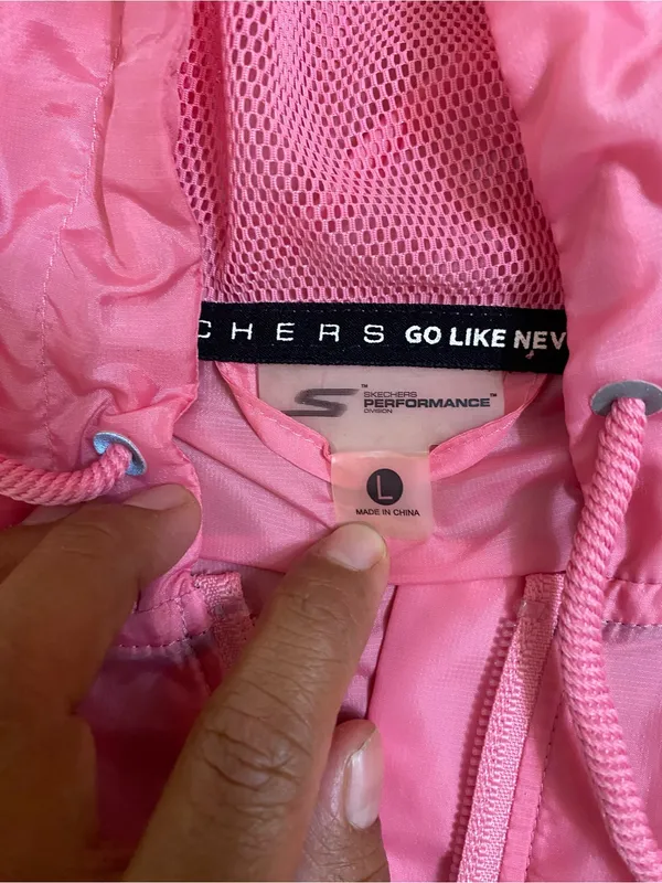 Skechers Pink Lightweight Hooded Bomber Jacket - Image 2