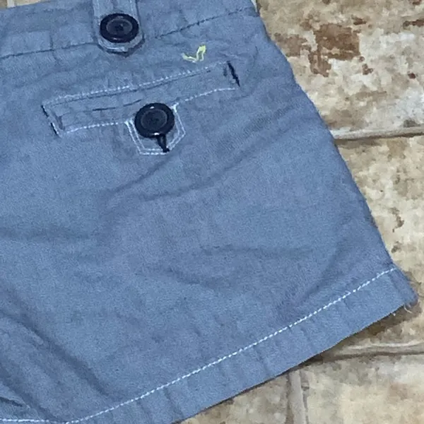 American Eagle Blue Cotton Mid Rise Shorts Size 2 - Image 7