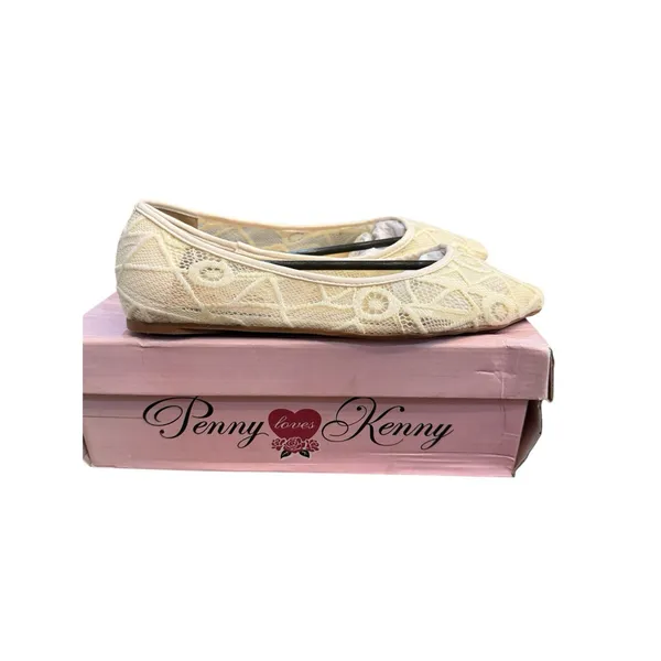 Penny Loves Kenny Knot Lace Ballet Flat White/Ivory‎ Size 8 Embroidered Fairy - Image 11