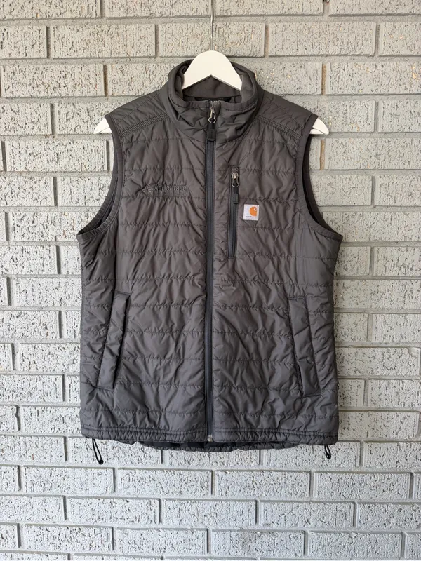 Carhartt Gilliam Rain Defender Quilted Vest Grey Size Medium - Image 2