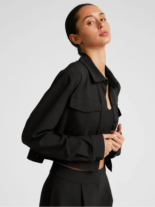 Beyond‎ yoga Midtown Cropped Jacket size xl NWT - Image 3