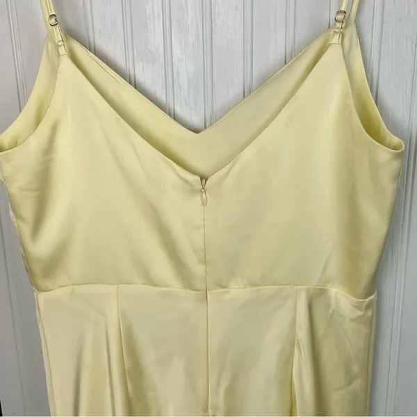 NEW Birdy Grey Jay Matte Satin Dress Lemon Sorbet Yellow Size Large Bridesmaid - Image 13