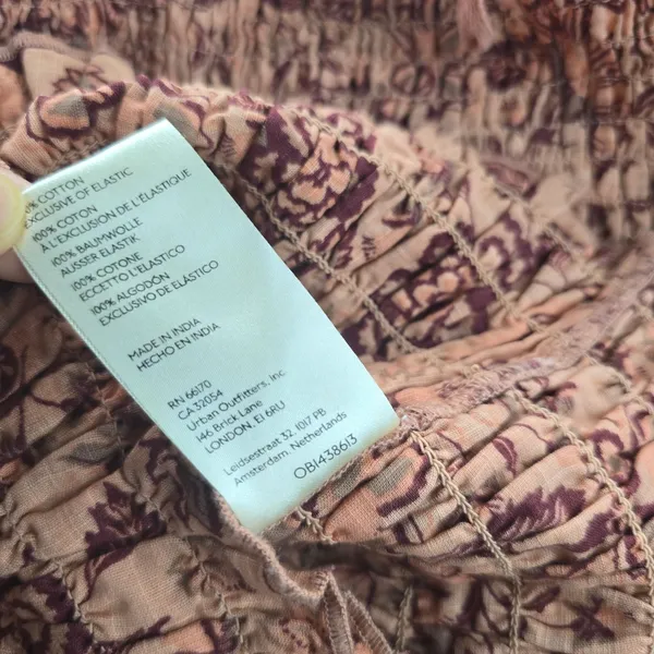 Free People Smock it to‎ Me Mini Dress Pink Floral Print Long Balloon Sleeves S - Image 8